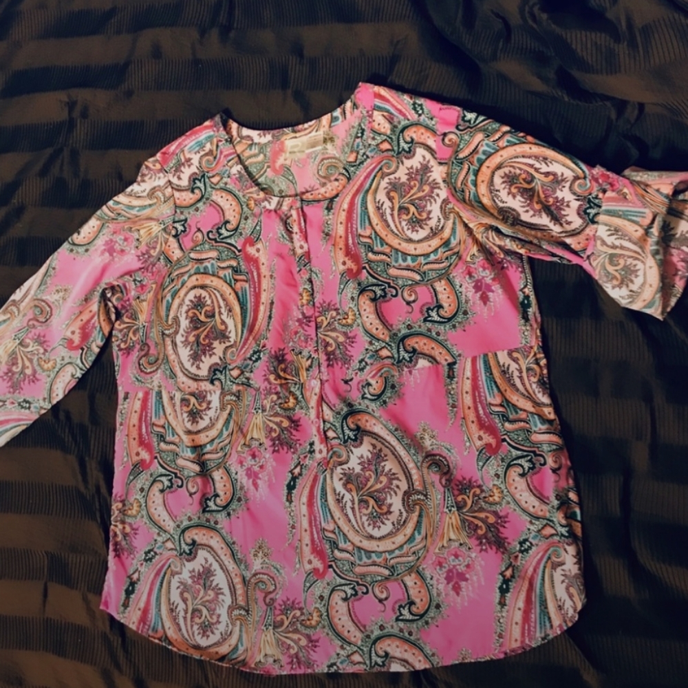 Buttonup paisley tunic